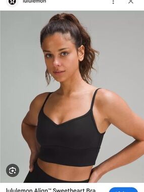 lululemon Black sweetheart align Sports Bra with Thin Straps